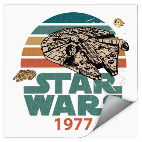 Star Wars 1977 Millennium Falcon Star Death Star  Stickers Disneyland Summer Trip 2023 Stickers