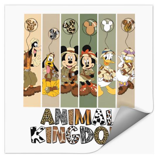Disney Animal Kingdom Stickers, Vintage Animal Kingdom Safari Stickers, Mickey Safari Stickers, Disney Safari Trip Stickers