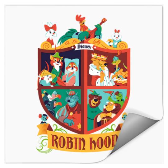 Vintage Disney Robin Hood Stickers, Animal Kingdom Family Matching Stickers