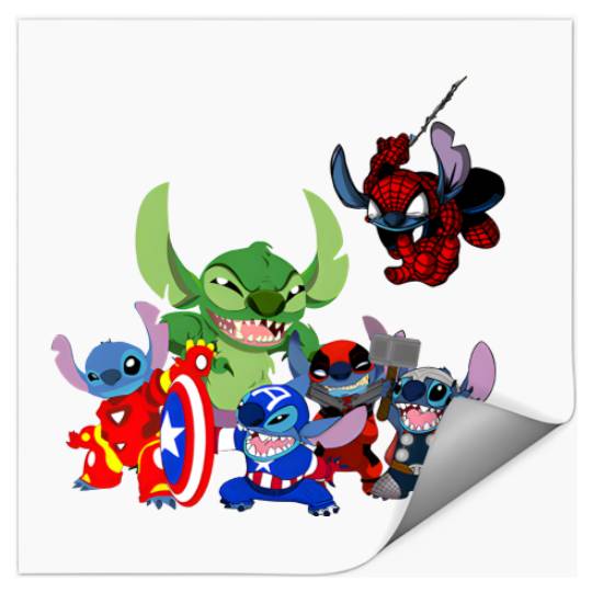 Stitch Avengers Marvel Deadpool Disneyland Stickers