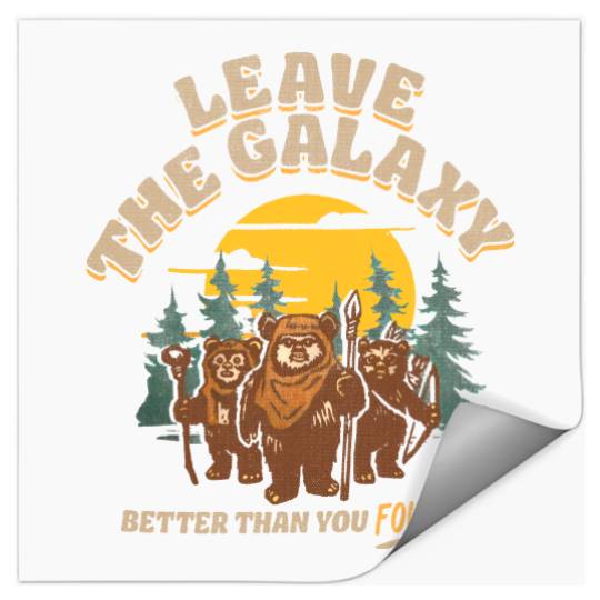 Vintage Disney Star Wars Ewok Stickers, Leave The Galaxy Better
