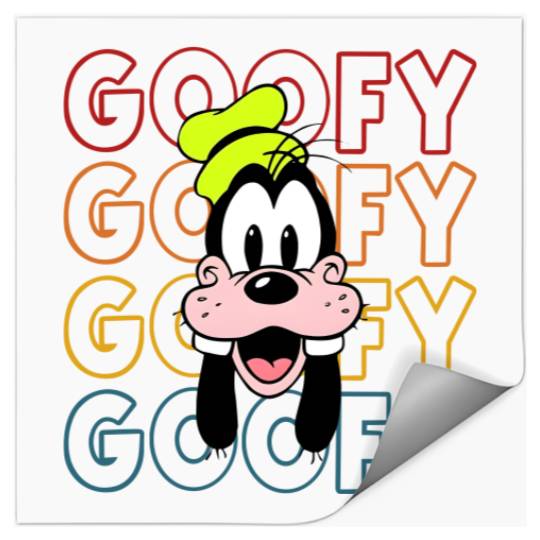 Retro Goofy Face Vintage Stickers, Goofy Stickers, Disney Characters Stickers,