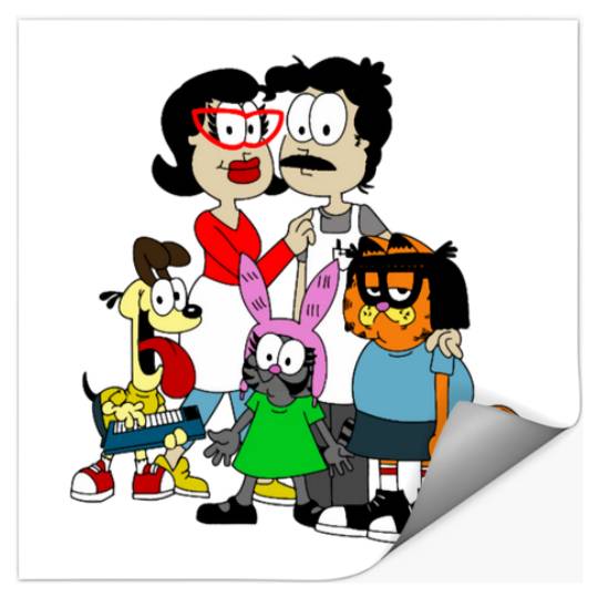 Garfield Bob's Burgers Stickers