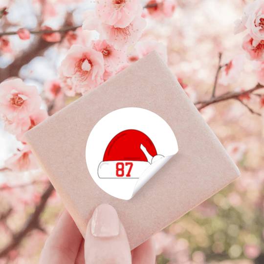 taylorr Swift Travis Kelce Christmas Game Santa Hat Stickers