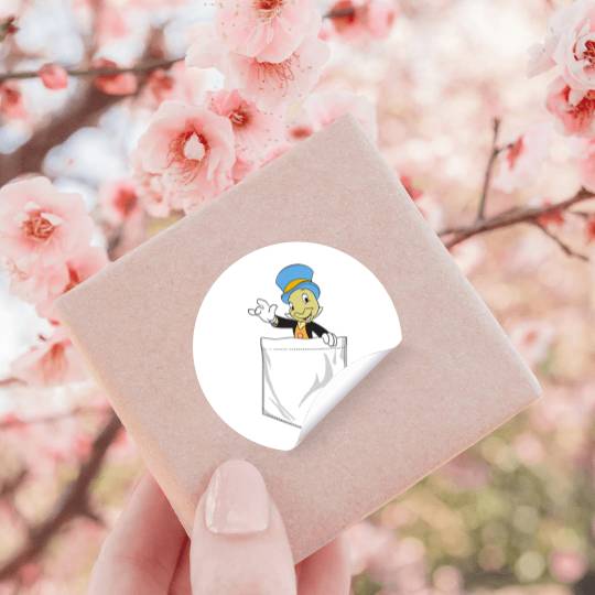 disneys Pinocchio Jiminy Cricket Faux Pocket Stickers
