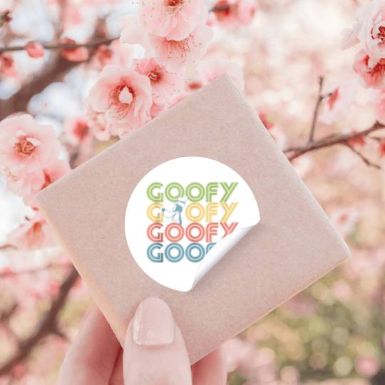 Disney Goofy Retro Name Stack Stickers