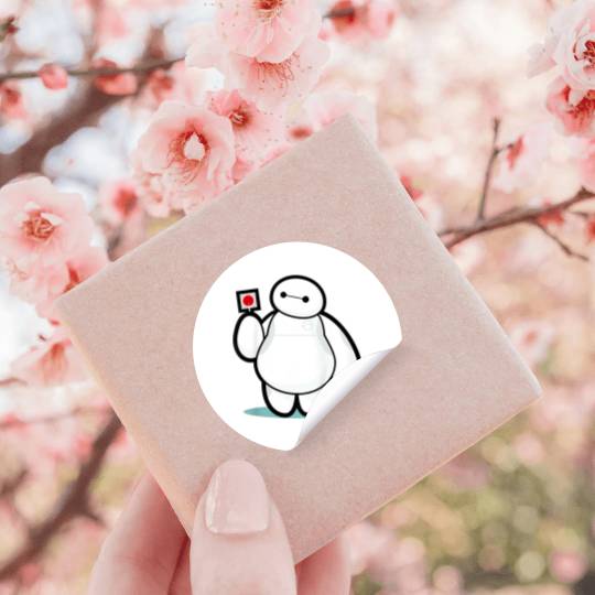 Disney Big Hero 6 Baymax With Lollipop Cute Shot gifts trends Stickers
