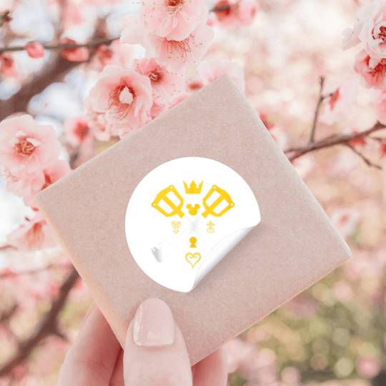 Disneys Kingdom Hearts Iconic Symbols Cross Keyblades Poster Stickers