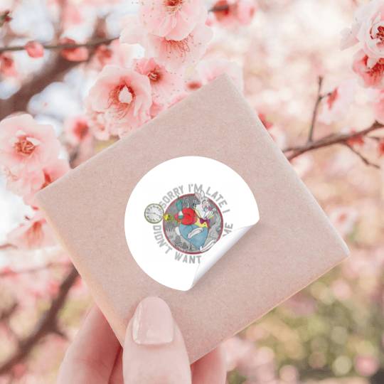 Disneyss Alice In Wonderland White Rabbit Sorry I Am Late Stickers