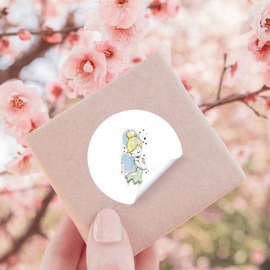 Disney Peter Pan Tinkerbell Airbrush Style Sketch Stickers