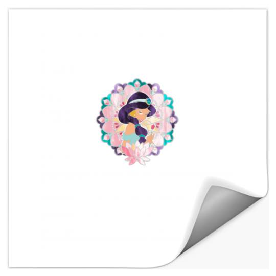 Disney Aladdin Jasmine Stained Glass Lotus Tee Stickers