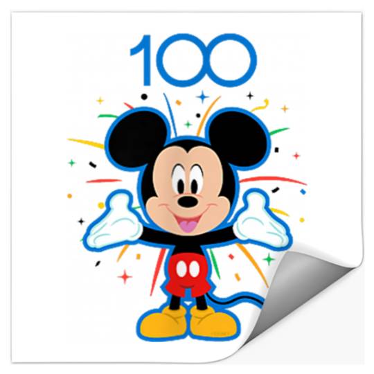 Disneyss 100 Anniversary Mickey Mouse Fireworks Burst D100 Stickers