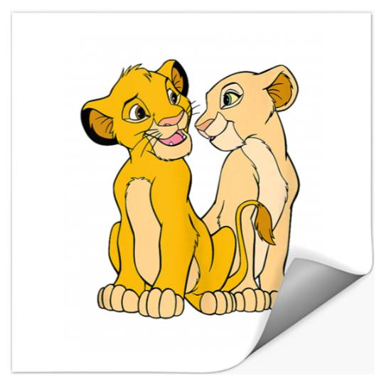 Disney The Lion King Cute Simba Nala Big Chest Portraits Stickers