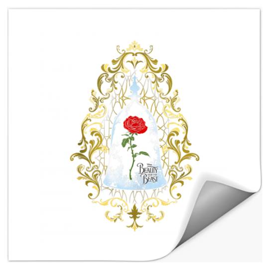 Disney Beauty And The Beast Enchanted Rose Logo Stickers