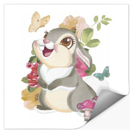Disney Bambi Thumper Vintage Floral Portrait Stickers