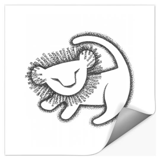 Disney Lion King Young Simba Cave Painting Stickers