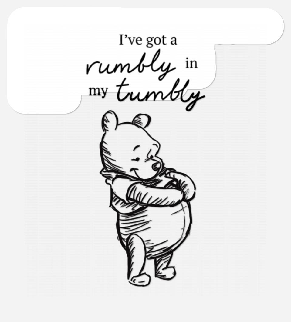 Disney Winnie The Pooh I've Got A Rumbly In My Tumbly Stickers | ID ...