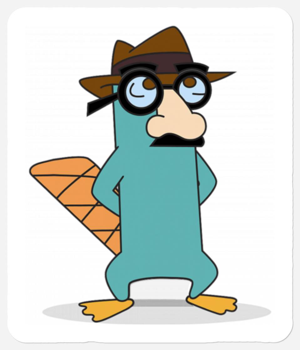 Disney Phineas And Ferb Agent P Glasses & Moustache Costume Stickers ...
