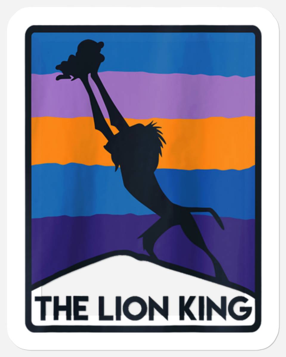 Disneyss The Lion King Rafiki Simba Rise Silhouette Chest Logo Stickers ...