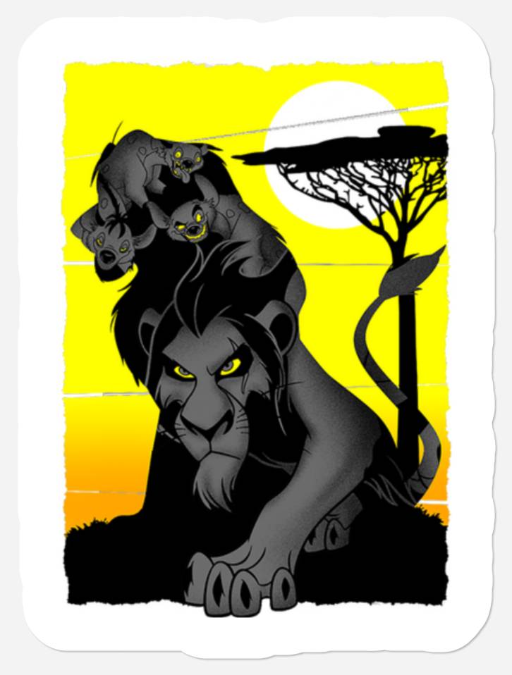 Disney Lion King Scar And Hyenas Sahara Group Poster Stickers | ID ...