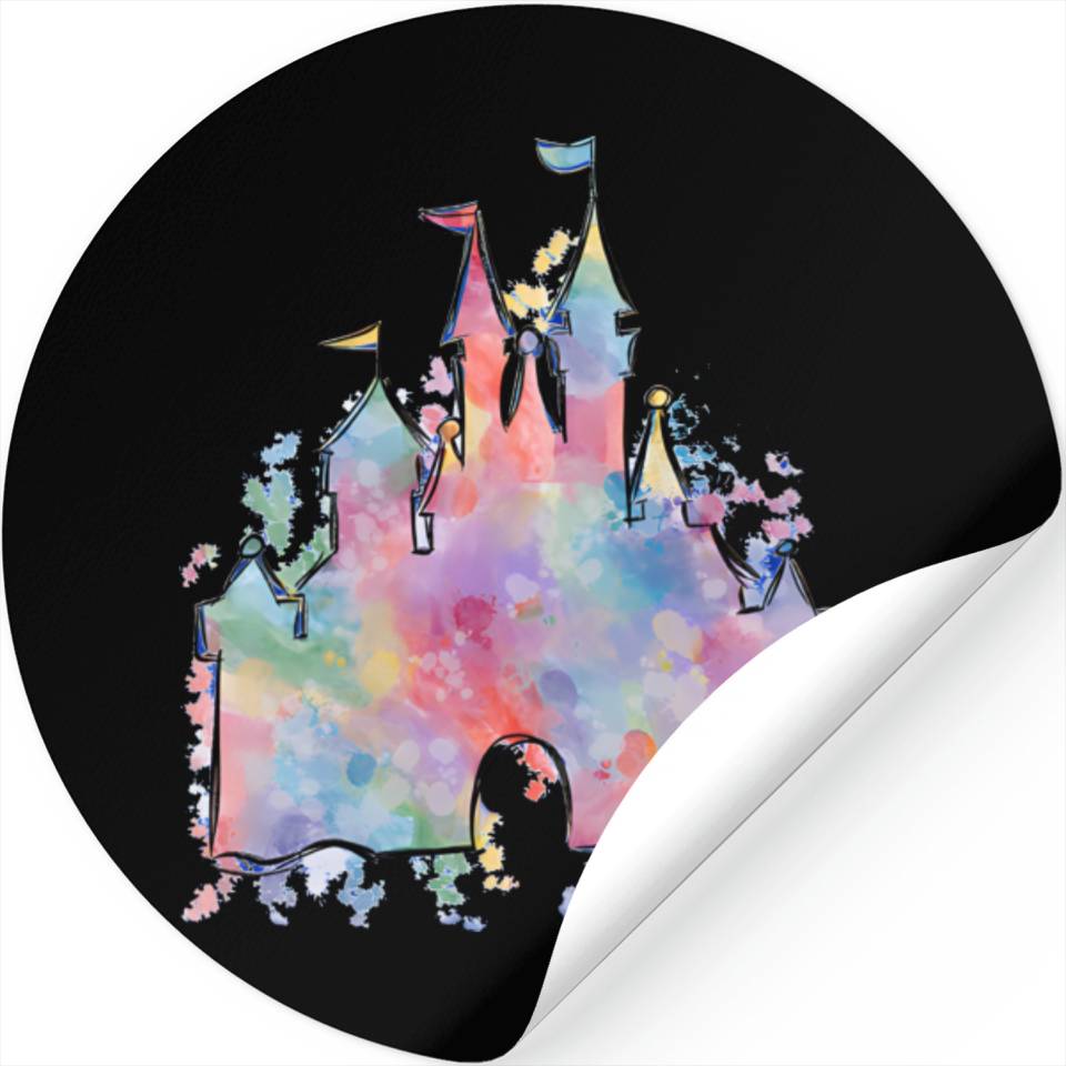 Watercolor Castle Stickers, Princess Castle Stickers, Magic Kingdom ...