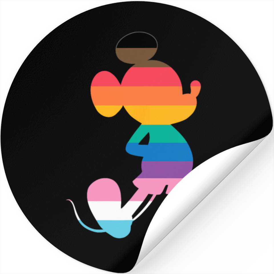 Disney Mickey Mouse Pride Inclusive Pose Rainbow Icon Fill Stickers ...