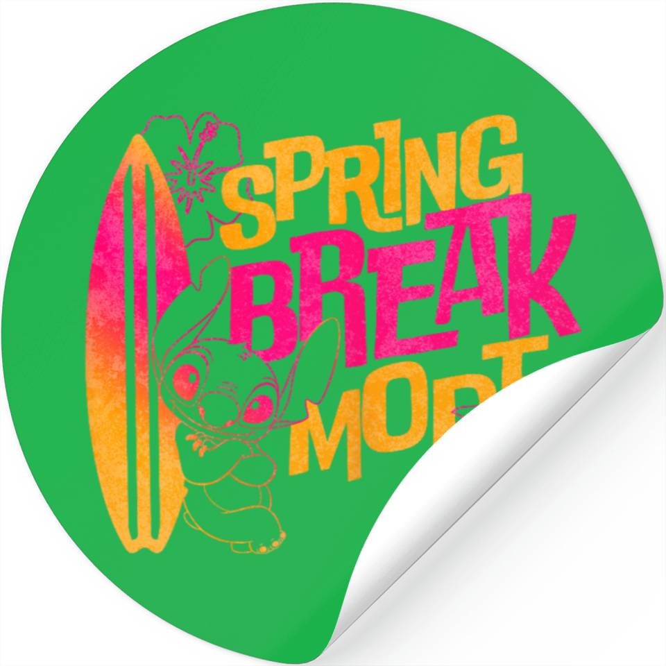 Disney Lilo Stitch Spring Break Mode Cool Stitch Pose Logo Stickers ...