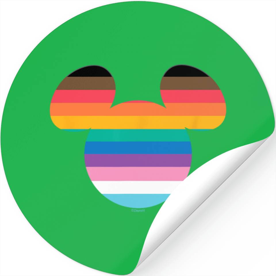 Disney Mickey Mouse Pride Inclusive Rainbow Head Icon Fill Stickers ...