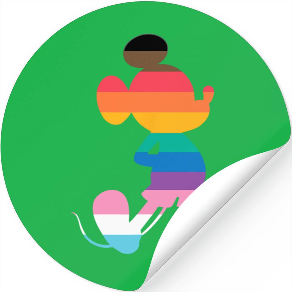 Disney Mickey Mouse Pride Inclusive Pose Rainbow Icon Fill Stickers ...