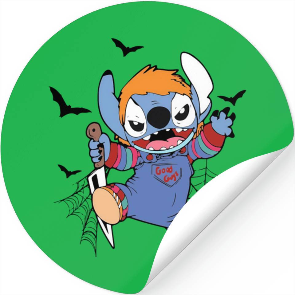 Disney Halloween Chucky Stitch Stickers, Disney Stitch Horror Movie ...