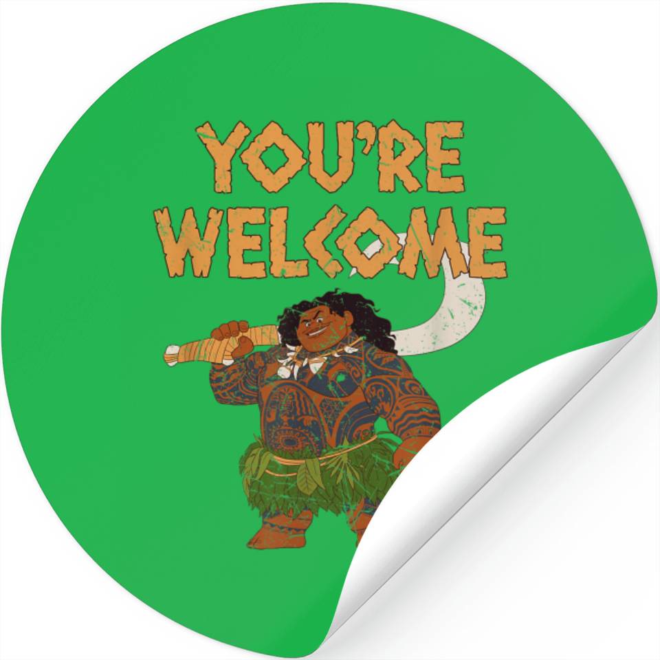 Disney Moana Maui Confident Pose Youre Welcome R Stickers | ID 21801737 ...