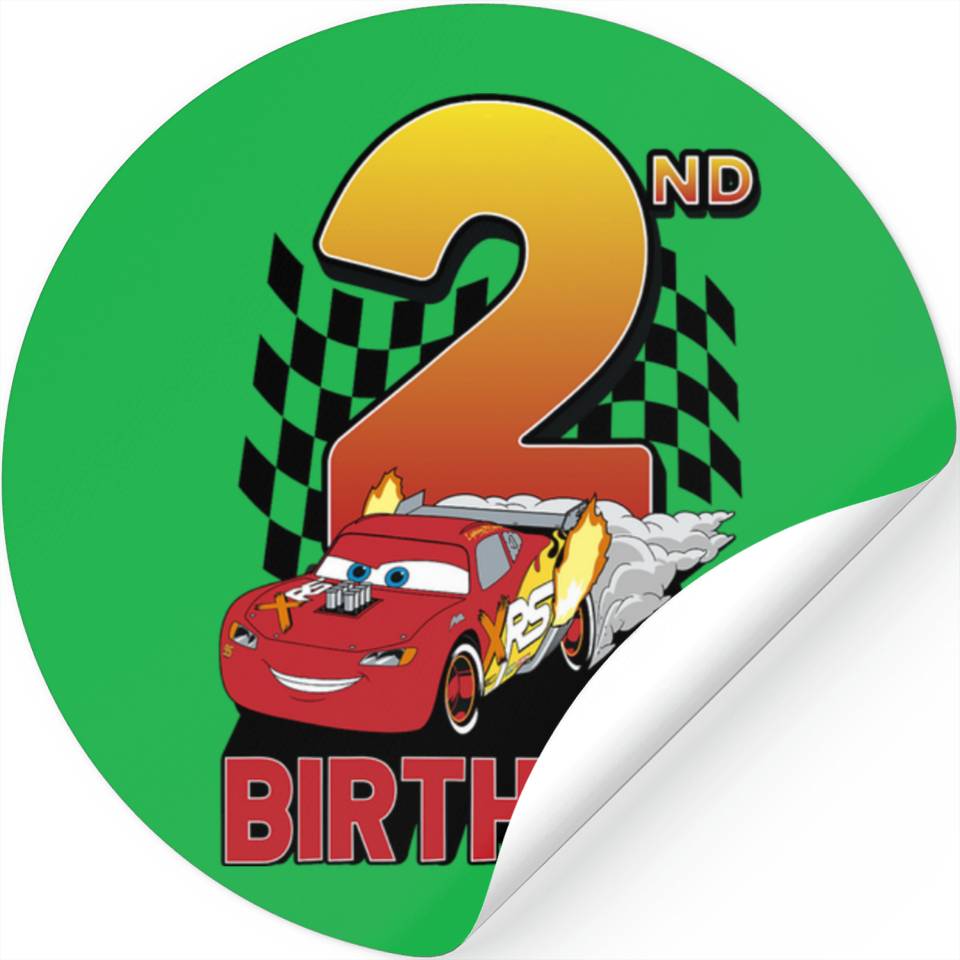 Disney Pixar Cars Lightning McQueen 2nd Birthday Peel Out Stickers | ID ...